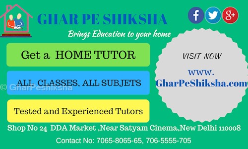 GharPeshiksha in Patel Nagar, Delhi - 110008