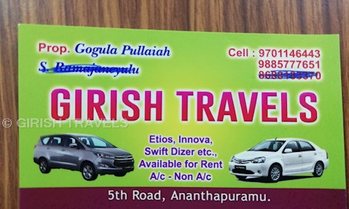 GIRISH TRAVELS in Georgepet, Anantapur - 515001