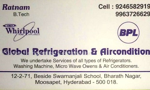 Global Refrigeration & Aircondition in Moosapet, Hyderabad - 500018