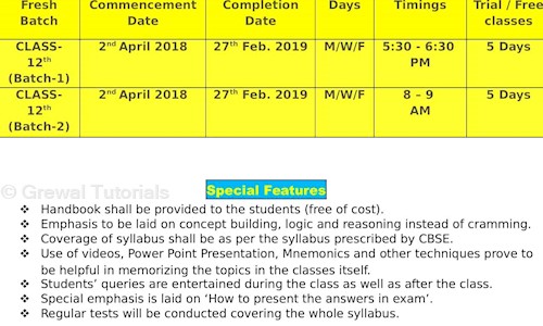 Grewal Tutorials in Raj Nagar, Delhi - 110077