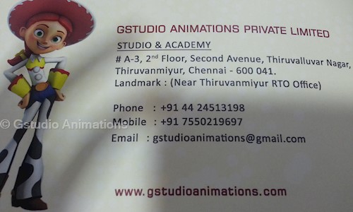 Gstudio Animations in Thiruvanmiyur, Chennai - 600041