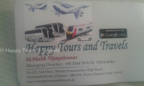 Happy Tours & Travels in Nandambakkam, Chennai - 600089
