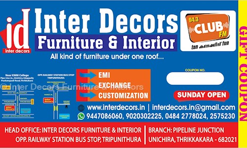Inter Decors Furniture & Interiors in Kakkanad, Kochi - 682021