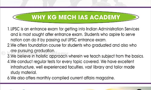KG Mech IAS Academy in Santosh Nagar, Hyderabad - 500059