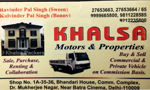 Khalsa Packers & Movers in Mukherjee Nagar, Delhi - 110009