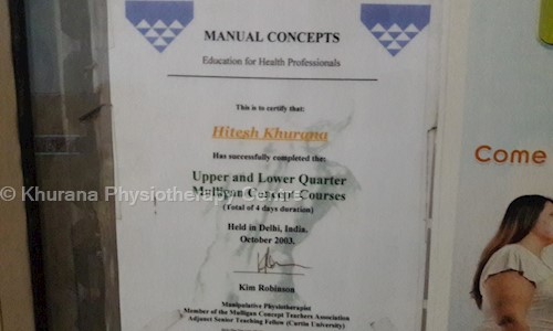 Khurana Physiotherapy Centre in Krishna Nagar, Delhi - 110051