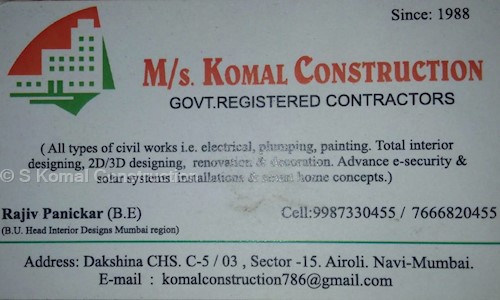 M/S Komal Construction in Airoli, Mumbai - 400708