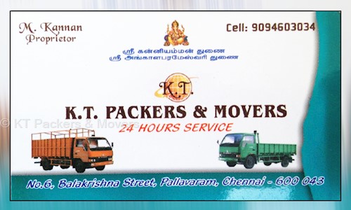 KT Packers & Movers in Pallavaram, Chennai - 600043