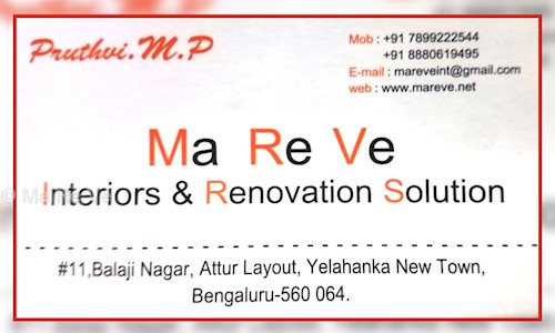 Ma Re Ve in Yelahanka New Town, Bangalore - 560064