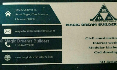 Magic Dreams Builders in Choolaimedu, Chennai - 600094