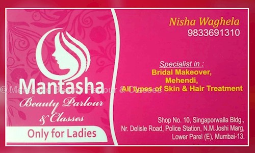 Mantasha Beauty Parlour & Classes in Lower Parel, Mumbai - 400013