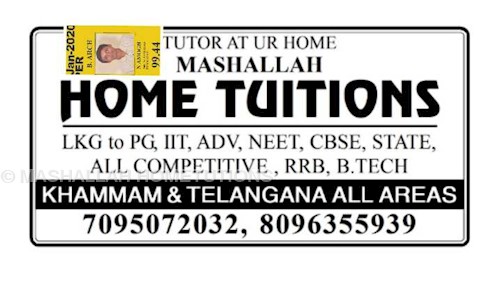 MASHALLAH HOMETUTIONS in Bus Depot Road, Khammam - 500002