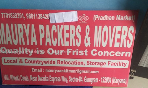 Maurya Packers & Movers in Sector 84, Gurgaon - 122004