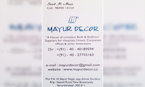 Mayur Decor in Secunderabad, Hyderabad - 500011