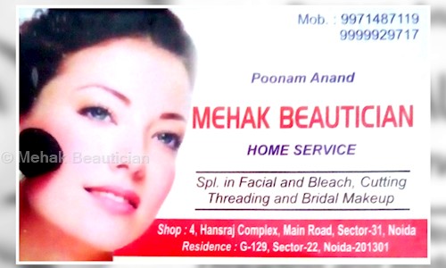 Mehak Beautician in Sector 22, Noida - 201301