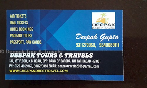 Deepak Tour & Travels in NIT, Faridabad - 121001