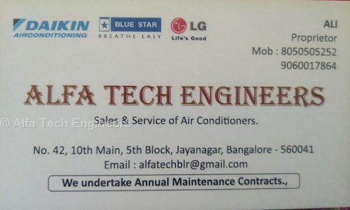Alfa Tech Engineers in Jayanagar 5th block, Bangalore - 560041