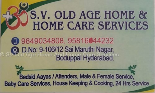 SV Old Age Home And Home Care Services