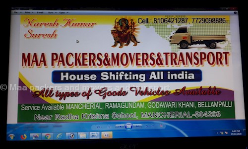 Maa packers and movers and transport  in Ganga Reddy Road, Mancherial - 504208