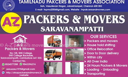 A-Z packers movers  & Transporters in Saravanampatti, Coimbatore - 641031