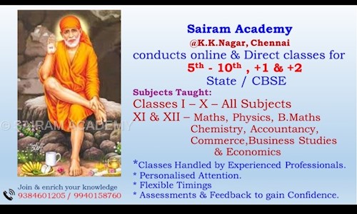 SAIRAM ACADEMY in KK Nagar, Chennai - 600078