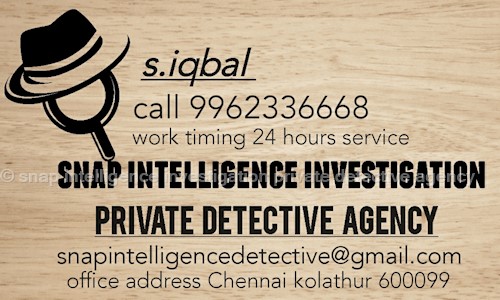 snap intelligence investigation private detective agency in Villivakkam, Chennai - 600049