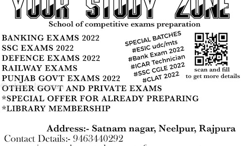 YOUR STUDY ZONE - Best Bank PO/clerk, Insuran in Bhateja Colony, Rajpura - 140401