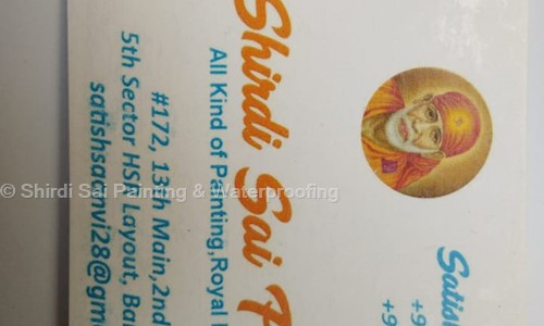 Shirdi Sai Painting & Waterproofing in HSR Layout, Bangalore - 560102