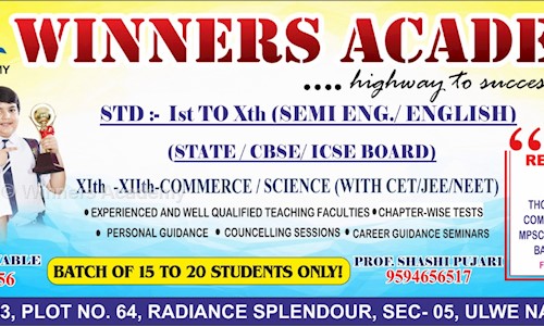 Winners Academy in Ulwe, Mumbai - 410206
