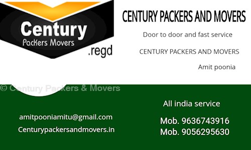 Century Packers & Movers in SAS Nagar, Mohali - 140603