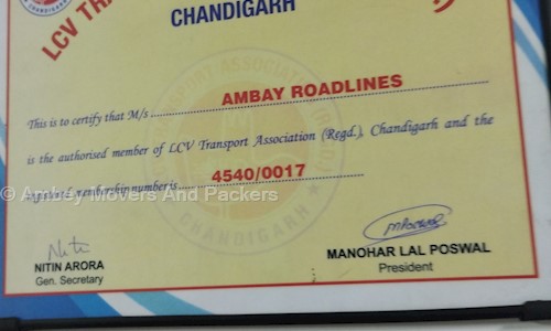 Ambey Movers And Packers in Sector 26, Chandigarh - 160002