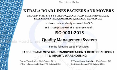 Kerala Road Lines Packers And Movers in Thalakulathur, Calicut - 673303