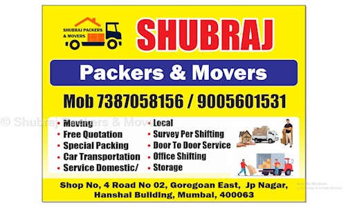 Shubraj Packers & Movers in Goregaon East, Mumbai - 400063