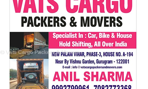 Vats Cargo Packers & Movers in Palam Vihar, Gurgaon - 122001