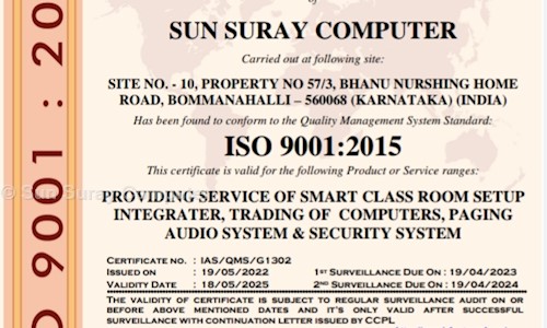 Sun Suray Computer in Bommanahalli, Bangalore - 560067