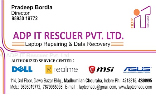 ADP IT Rescuer Pvt. Ltd. - Dell Realme Authorized Service Centre in R.N.T. Marg, Indore - 452001