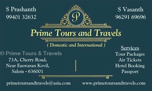 Prime Tours & Travels in Salem Collectorate, Salem - 636001