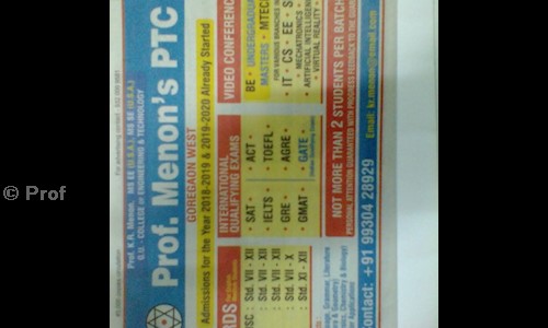 Prof. Menons - PTC in Udyog Nagar, Mumbai - 400104