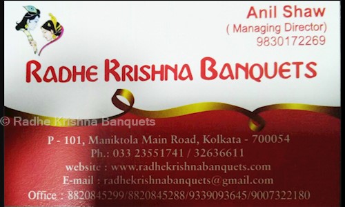 Radhe Krishna Banquets in Kankurgachi, Kolkata - 700054