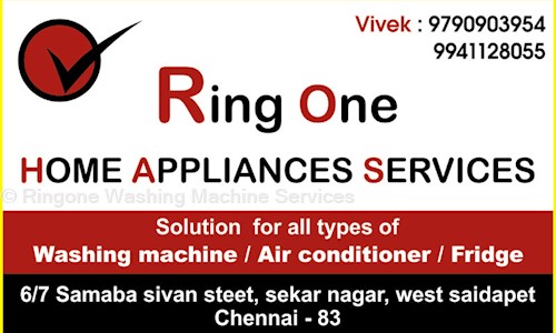 Ringone Washing Machine Services in Saidapet West, Chennai - 600083