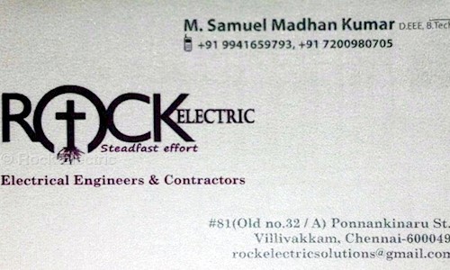Rock Electric in Poonamallee, Chennai - 600049