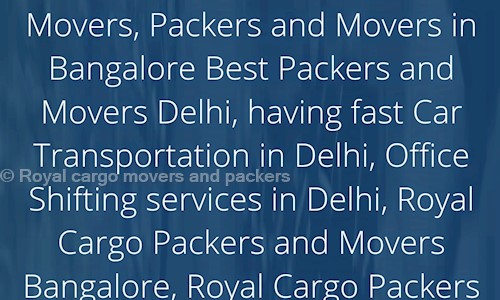 Royal cargo movers and packers  in Karayanchavadi, Chennai - 600056