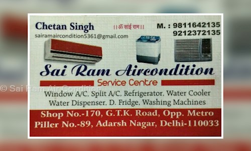 Sai Ram Aircondition in Adarsh Nagar, Delhi - 110033