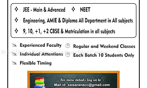 Sai Saran Engineering Coaching Center in Karumandapam, Trichy - 620001