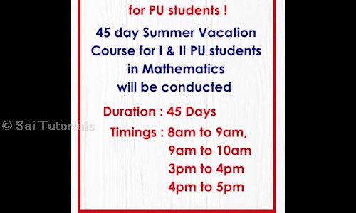 Sai Tutorials in Bejai, Mangalore - 575004