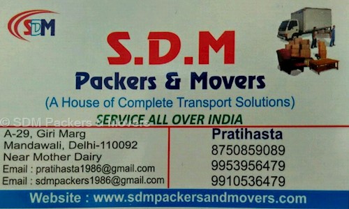 SDM Packers & Movers in Ganesh Nagar, Delhi - 110092