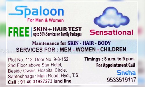 Sensational Spaloon for Men & Women in Santosh Nagar, Hyderabad - 500059