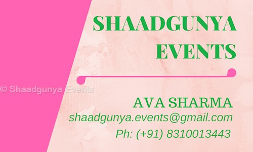 Shaadgunya Events in Jalahalli West, Bangalore - 560062
