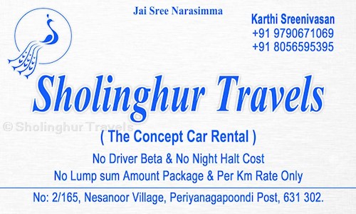 Sholinghur Travels in Sholingur, Vellore - 631102
