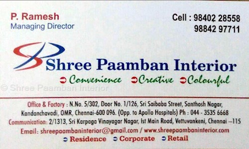 Shree Paamban Interior in Kandhanchavadi, Chennai - 600096